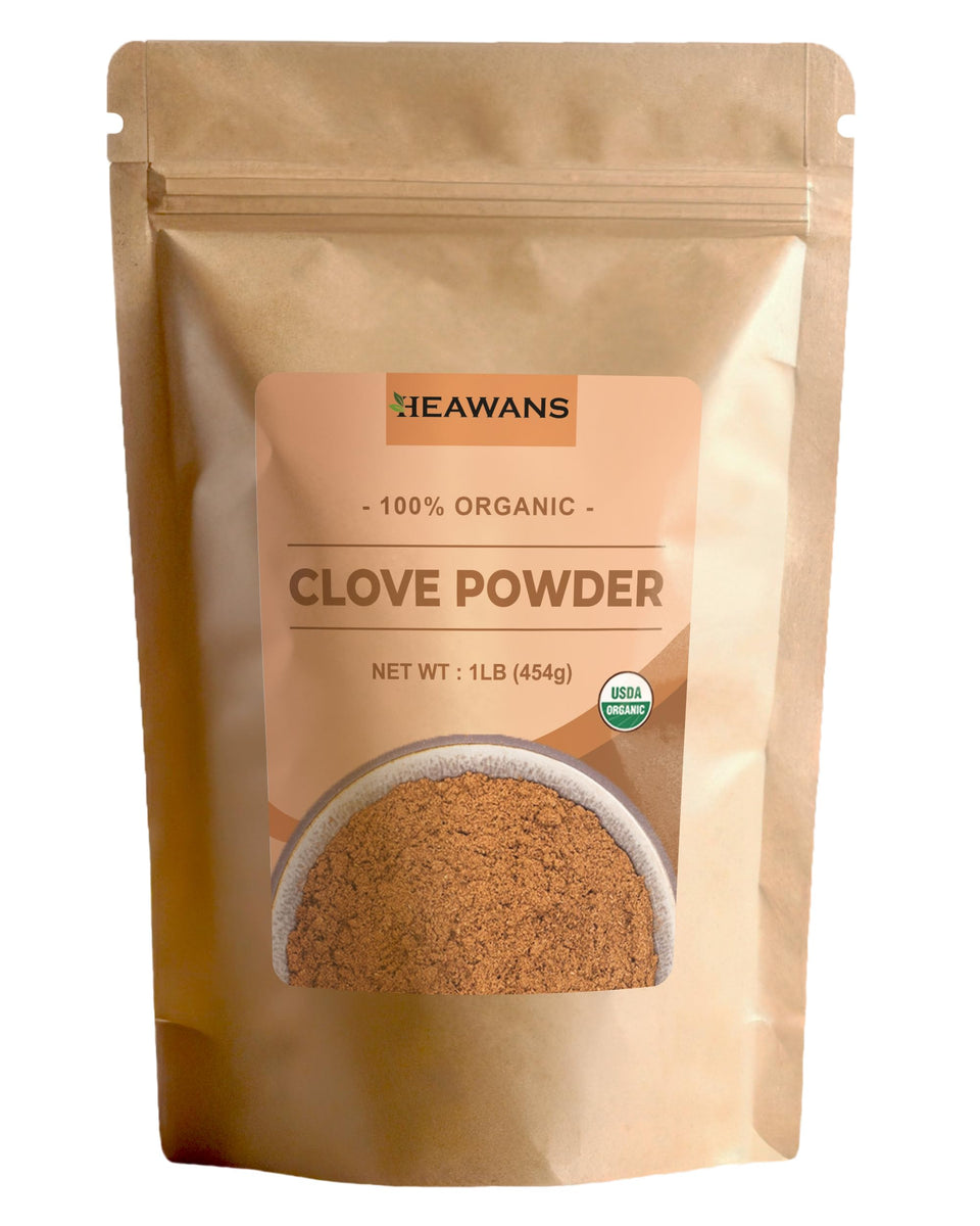 Heawans Organic Ground Clove bottle showcases fresh packaging and versatile flavor for cooking