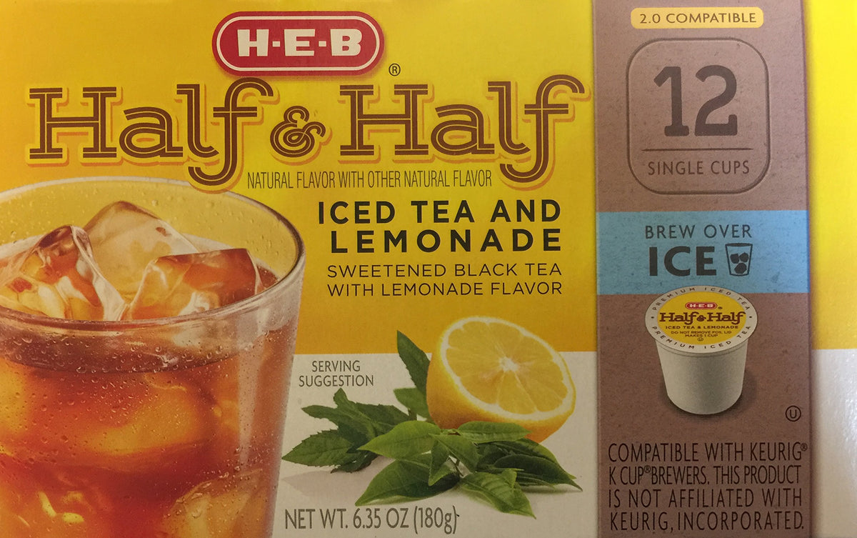Pouring HEB Half and Half Iced Tea Lemonade into a cup for instant refreshment
