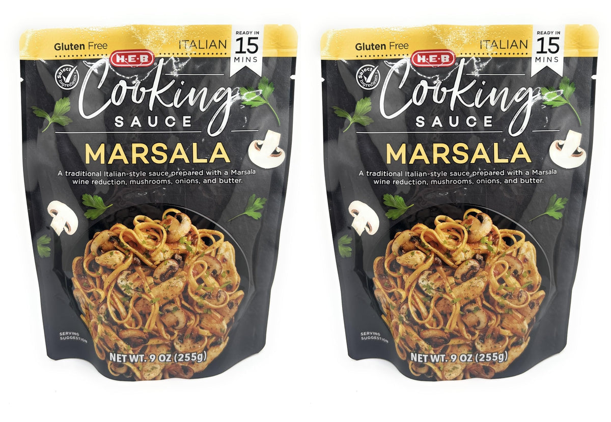 HEB Marsala cooking sauce mix two-pack for quick weeknight meals.