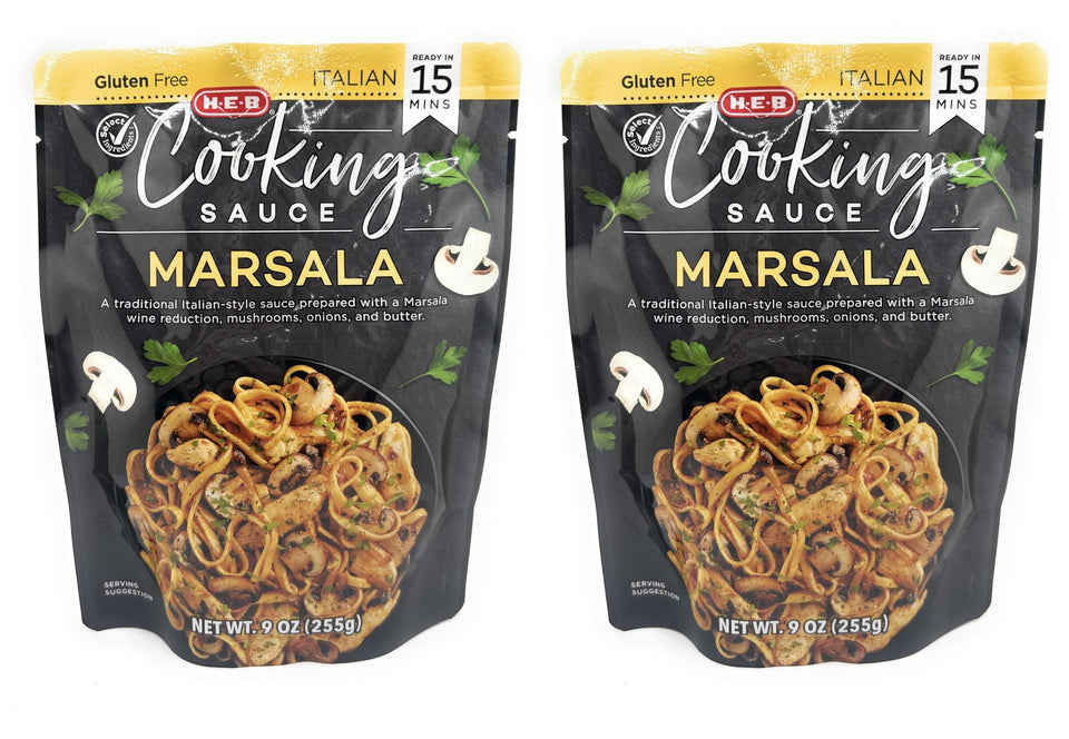 HEB Marsala cooking sauce mix two-pack for quick weeknight meals.