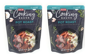 HEB Pot Roast Cooking Sauce Mix 2-Pack shown for quick, flavorful weeknight meals.