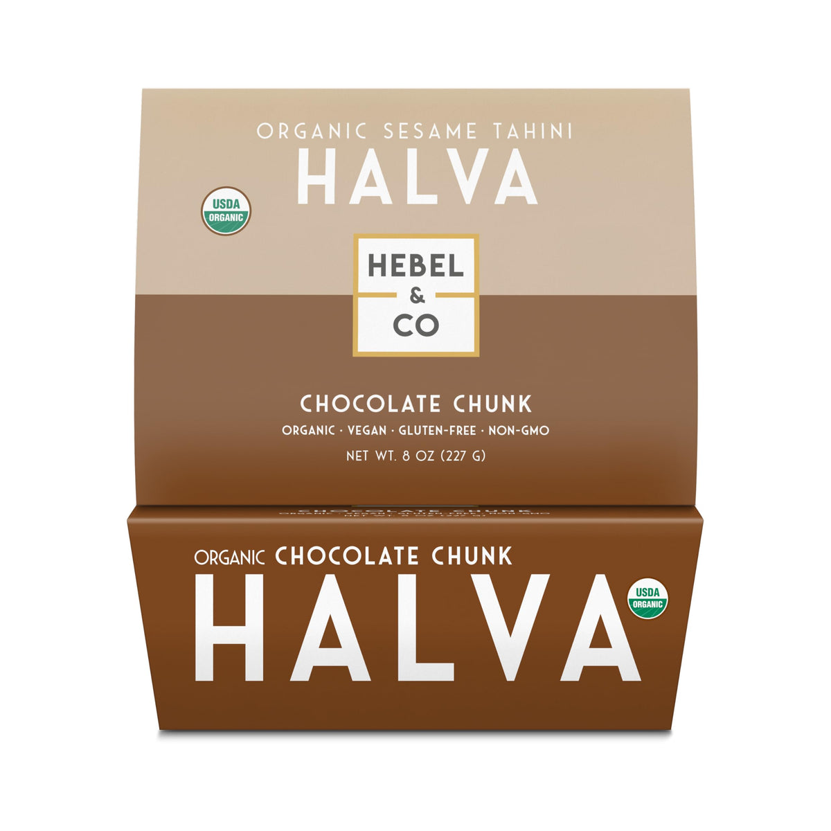 HEBEL & CO Chocolate Chunk Halva 8oz package — premium organic dessert