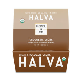 HEBEL & CO Chocolate Chunk Halva 8oz package — premium organic dessert