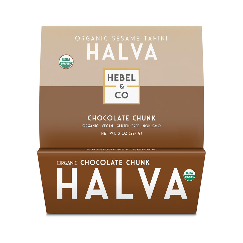 HEBEL & CO Chocolate Chunk Halva 8oz package — premium organic dessert