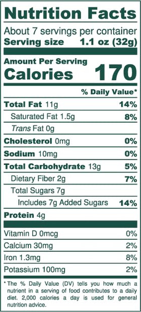 HEBEL & CO Allergen note on packaging informs sesame and tree nut ingredients.