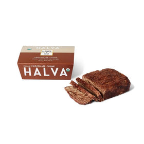 HEBEL & CO halva as ice cream topping for a rich dessert