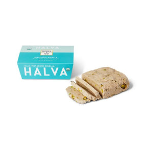 HEBEL & CO Halva sliced serving on plate for easy sharing.