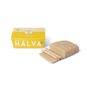 HEBEL & CO Vanilla Halva on spoon, smooth and indulgent
