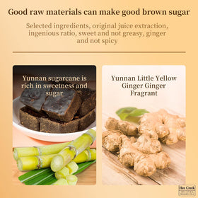 Hee Creek brown sugar ginger tea cubes close-up shows natural textures.