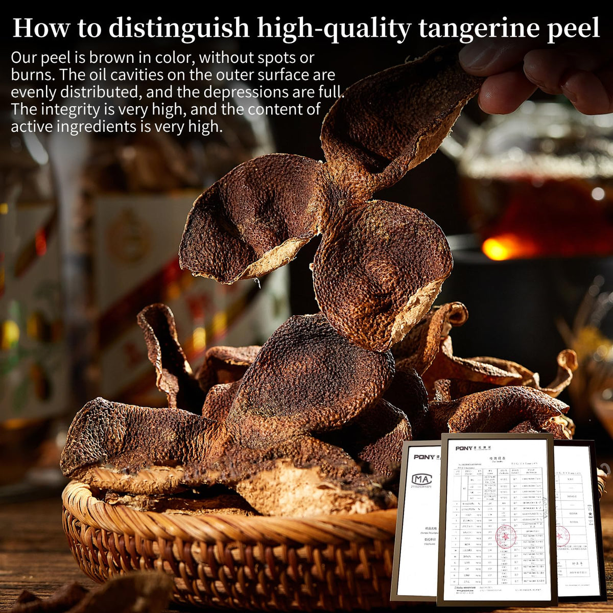 Hee Creek Chenpi deep brown aging highlights rich aroma and mellow flavor