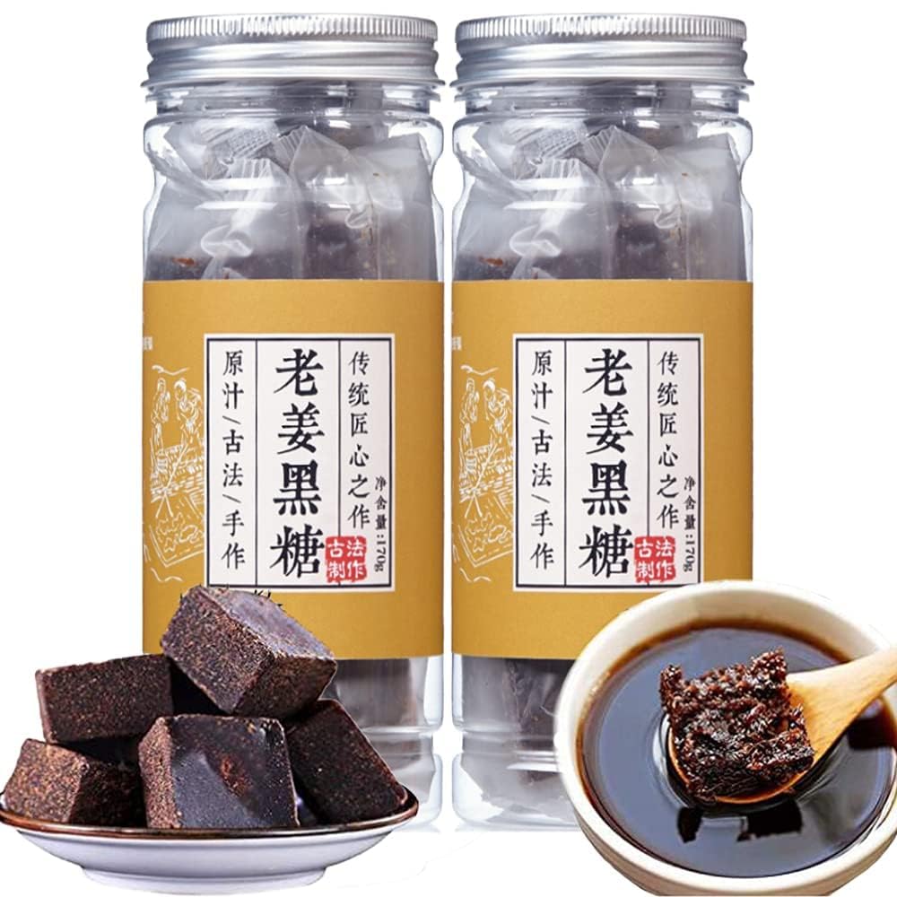 Hee Creek old brown sugar ginger tea cubes packaging for convenient single-serve portions.