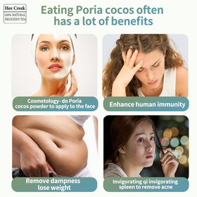 Hee Creek Poria Cocos hand-selected slices ideal for nourishing soups and infusions.