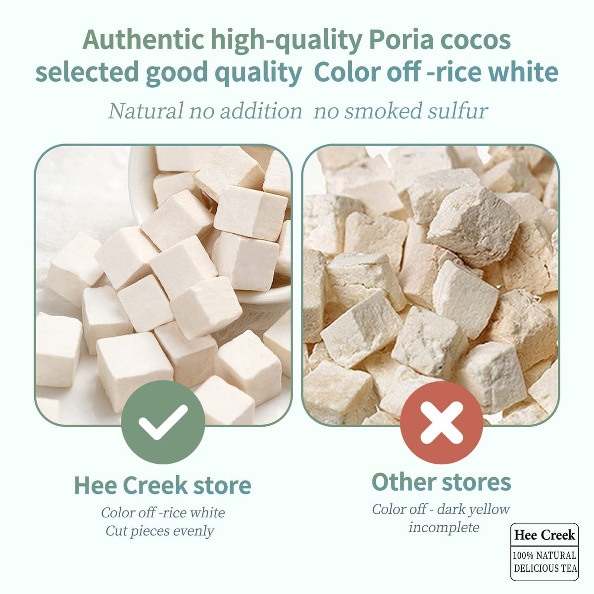 Hee Creek Poria Cocos sealed-pack preserves freshness from harvest to kitchen.