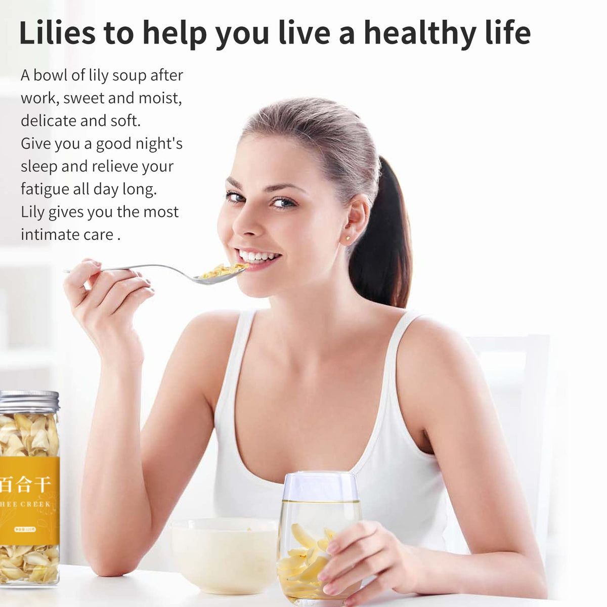 Hee Creek sulfur-free dried lily for soups and desserts.