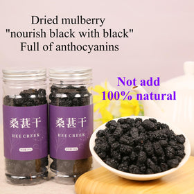 Hee Creek Top Grade dried mulberries paired with tea for a naturally sweet, chewy treat.