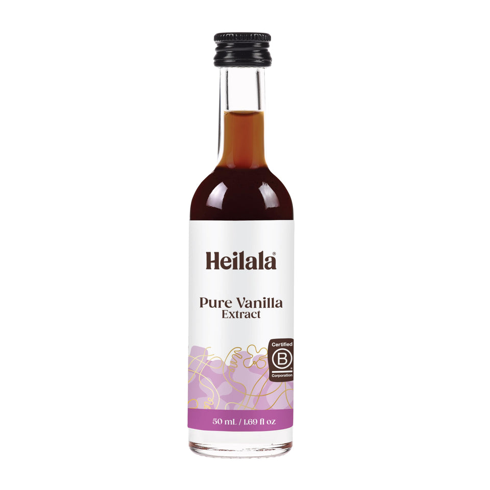 Heilala pure vanilla extract bottle 50ml with rich aroma for baking.