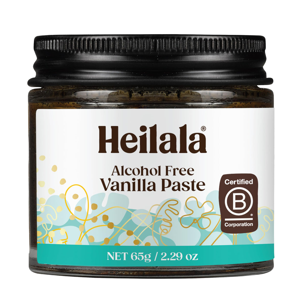 Heilala vanilla paste with bean speckles for a premium, seed-rich texture.