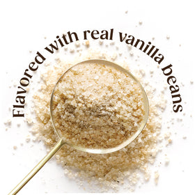 Heilala vanilla sugar topping over cookies and pancakes adds gourmet sweetness.