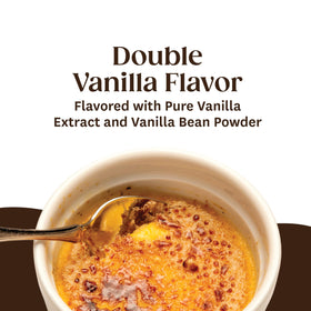 Heilala vanilla sugar pouring action ideal for sprinkling on desserts and beverages.