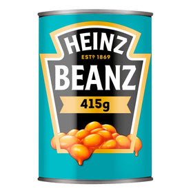 Six-pack of Heinz Baked Beanz cans, gluten-free and ready for meals.