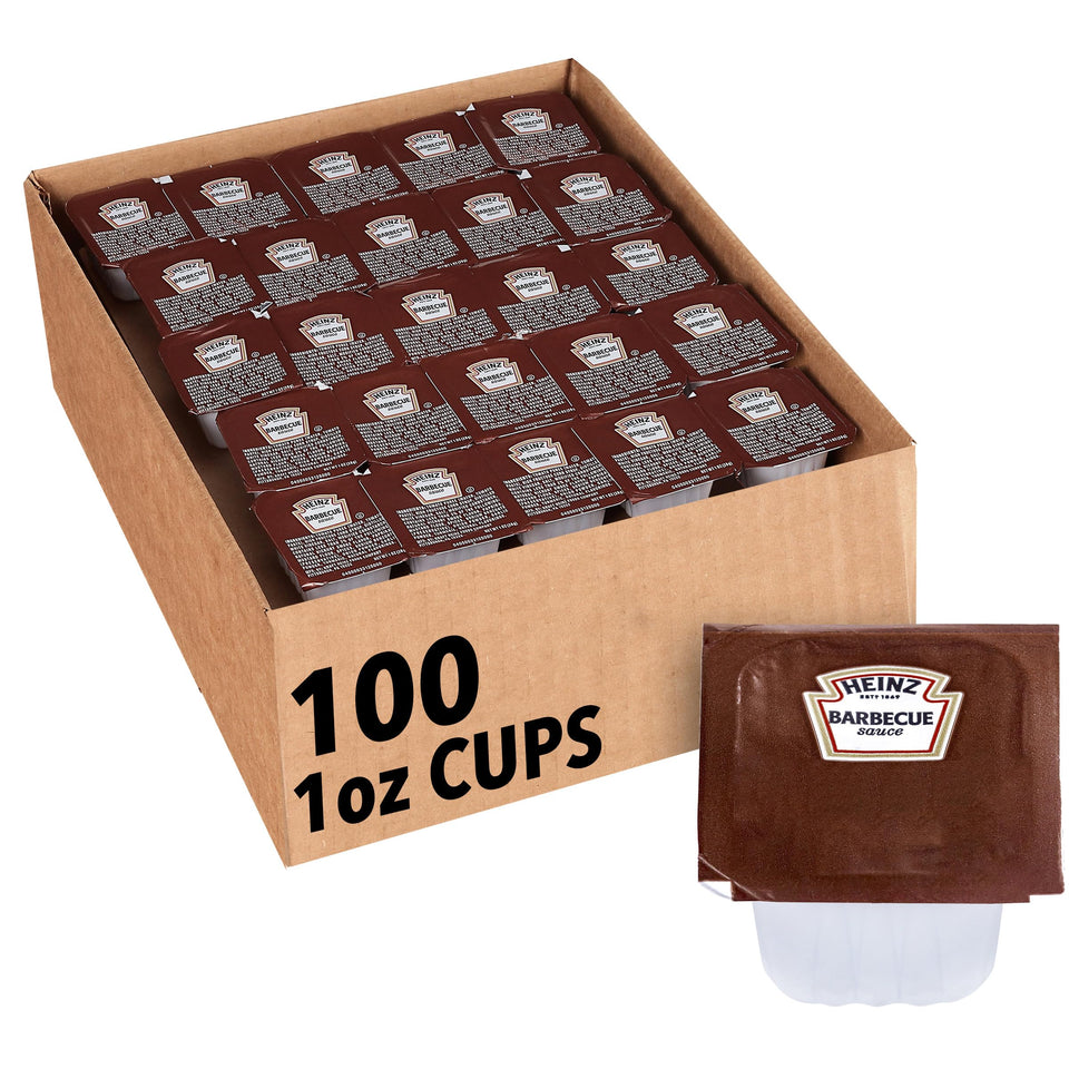 Heinz BBQ Sauce Dip Cup 100-pack in 1 oz packets for convenient meals