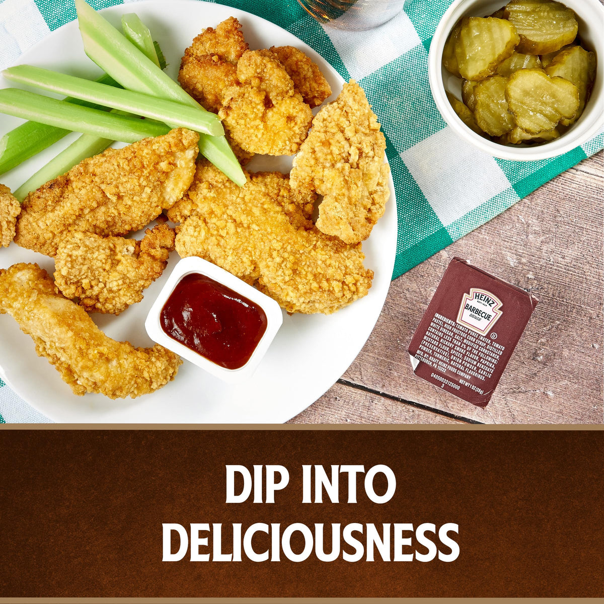 Portable Heinz BBQ Sauce Dip Cup packet ready to travel