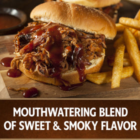 Pouring Heinz BBQ Dip Cup for burgers and grilled foods