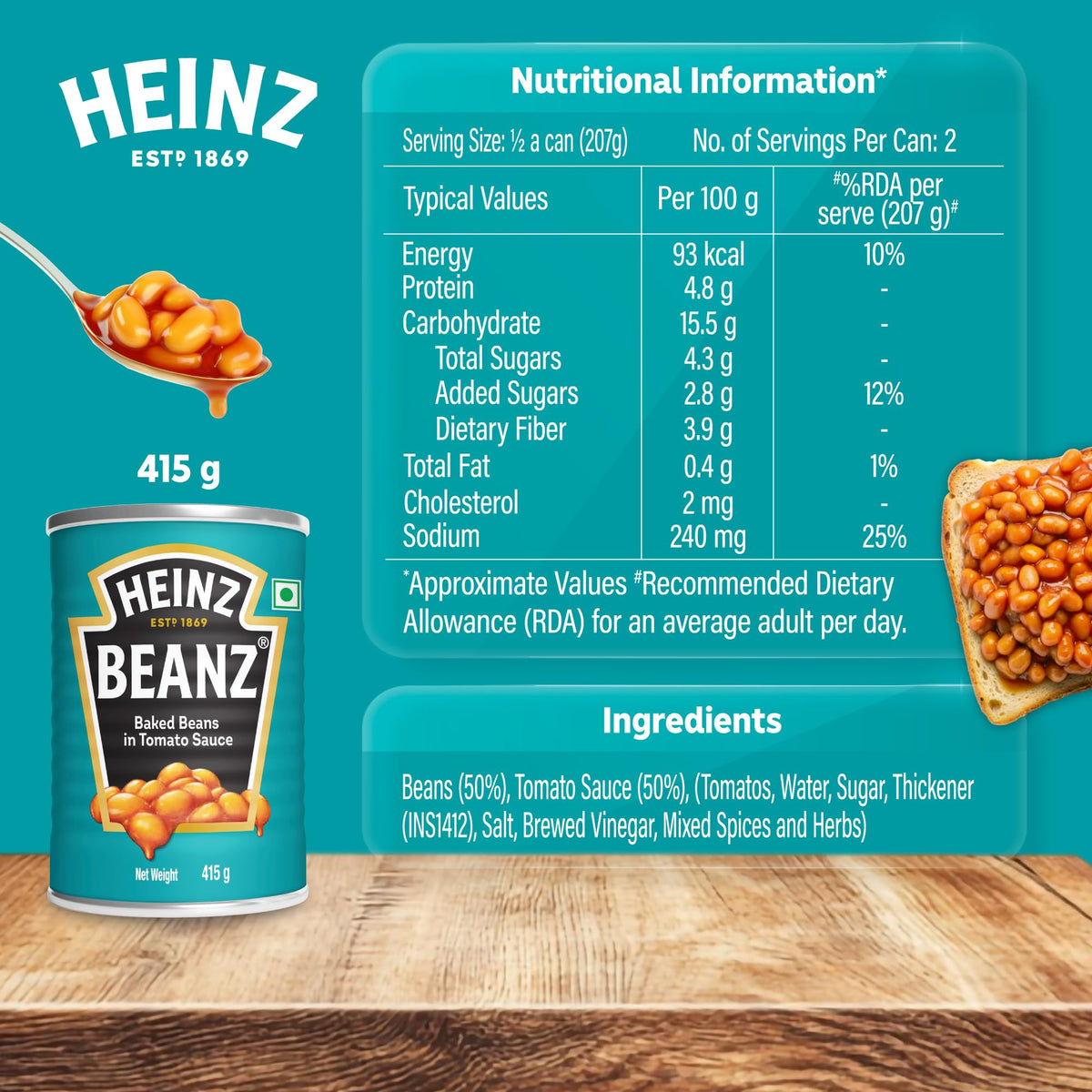 Heinz Beanz casserole-ready in tomato sauce, ideal for casseroles and stews.