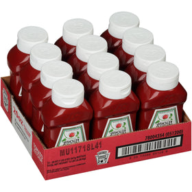 Heinz Ketchup 12-pack display on restaurant counter