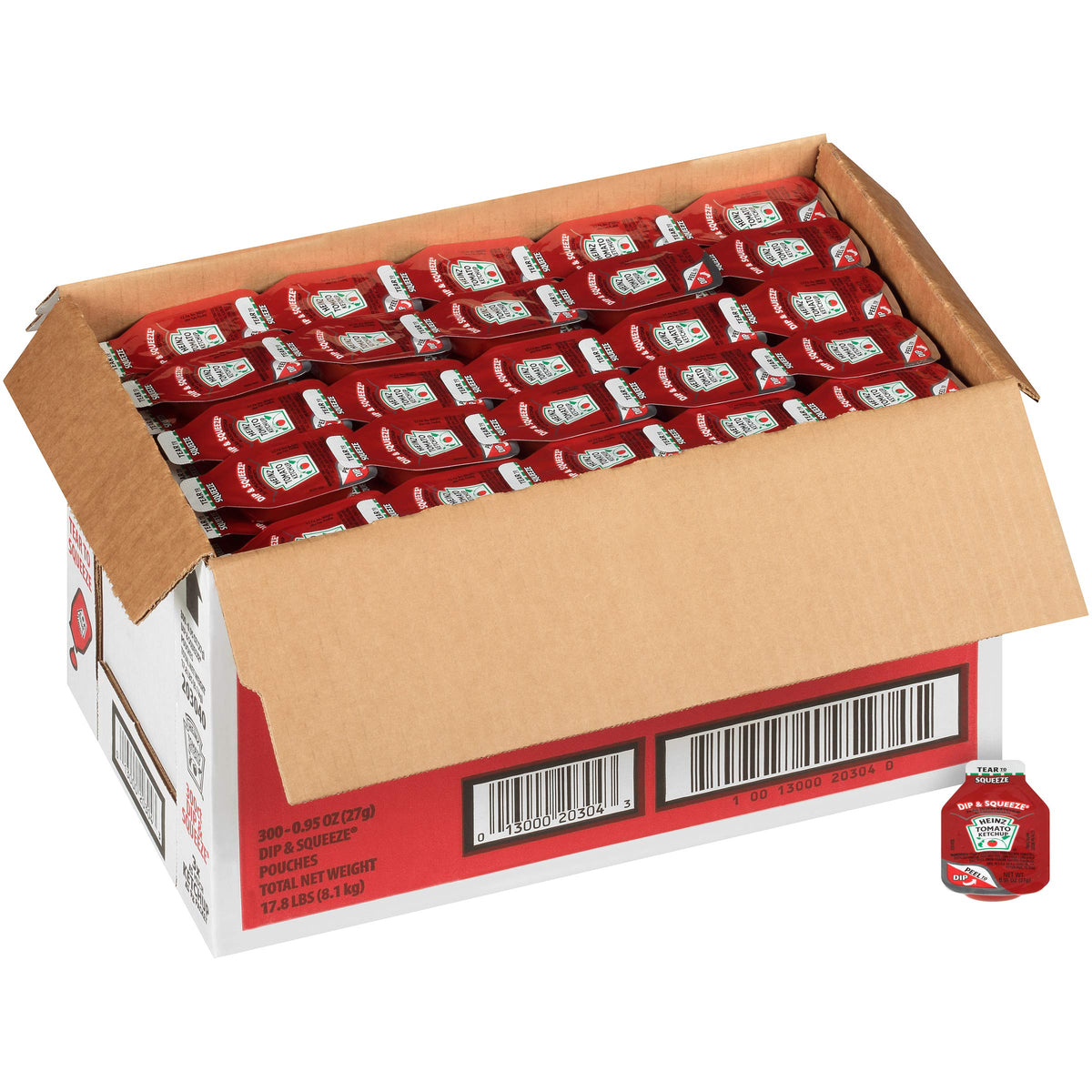 Bulk 300-pack Heinz Ketchup packets for value and convenience