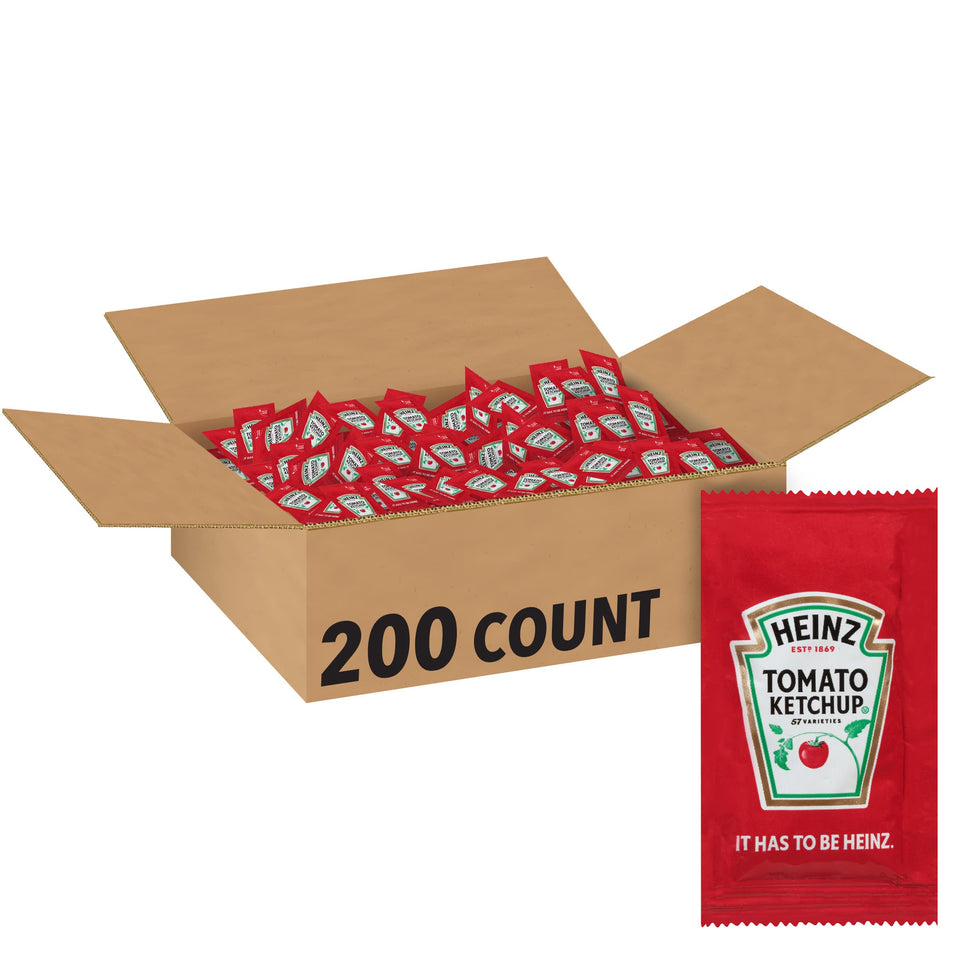 Heinz Ketchup single-serve packet 9g, convenient for meals on the go.