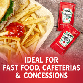 HEINZ Ketchup single-serve packet hero shot showcasing easy dispensing
