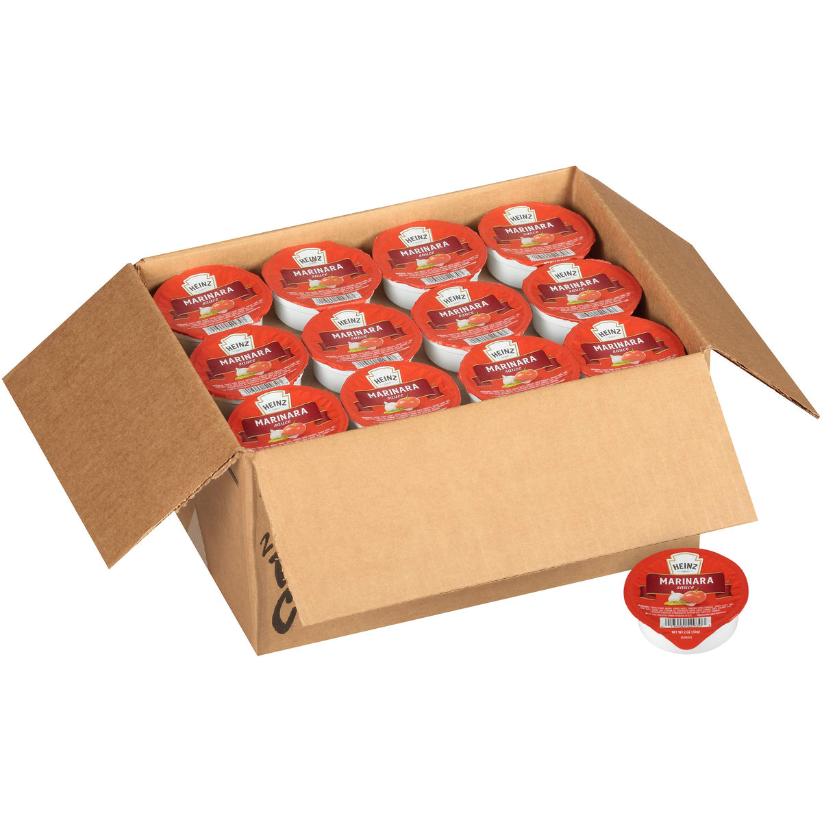 HEINZ Marinara Sauce deep red color highlights rich flavor for pizzas and pastas.