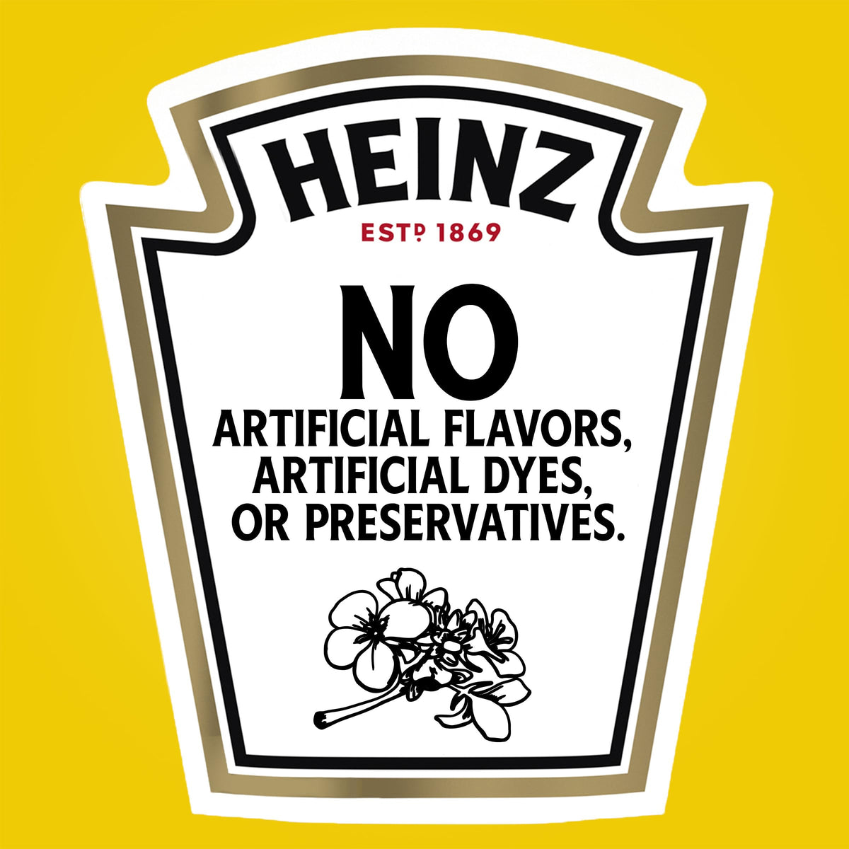 HEINZ yellow mustard packets arranged for a school lunch program.
