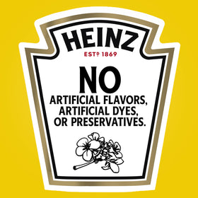 HEINZ yellow mustard packets arranged for a school lunch program.