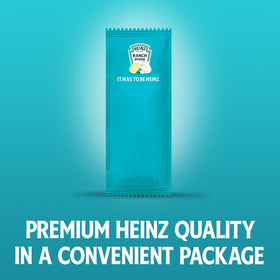 HEINZ Ranch packet close-up showing creamy texture ideal for dipping or topping