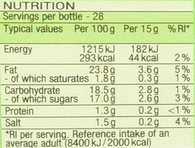 Close-up of HEINZ Salad Cream Original showing creamy texture and tangy profile.