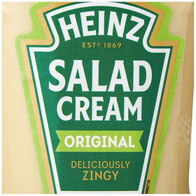 Serving dish with drizzle-ready HEINZ Salad Cream Original finish.