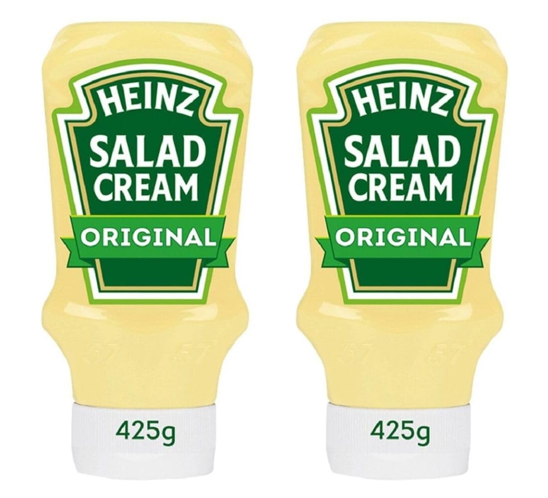 HEINZ Salad Cream Original bottle front view showing iconic flavor for salads.