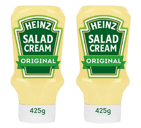 HEINZ Salad Cream Original bottle front view showing iconic flavor for salads.