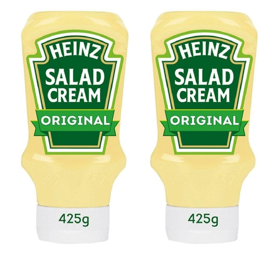 HEINZ Salad Cream Original bottle front view showing iconic flavor for salads.