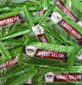 Heinz Sweet Relish topping a hot dog for a tasty meal option.