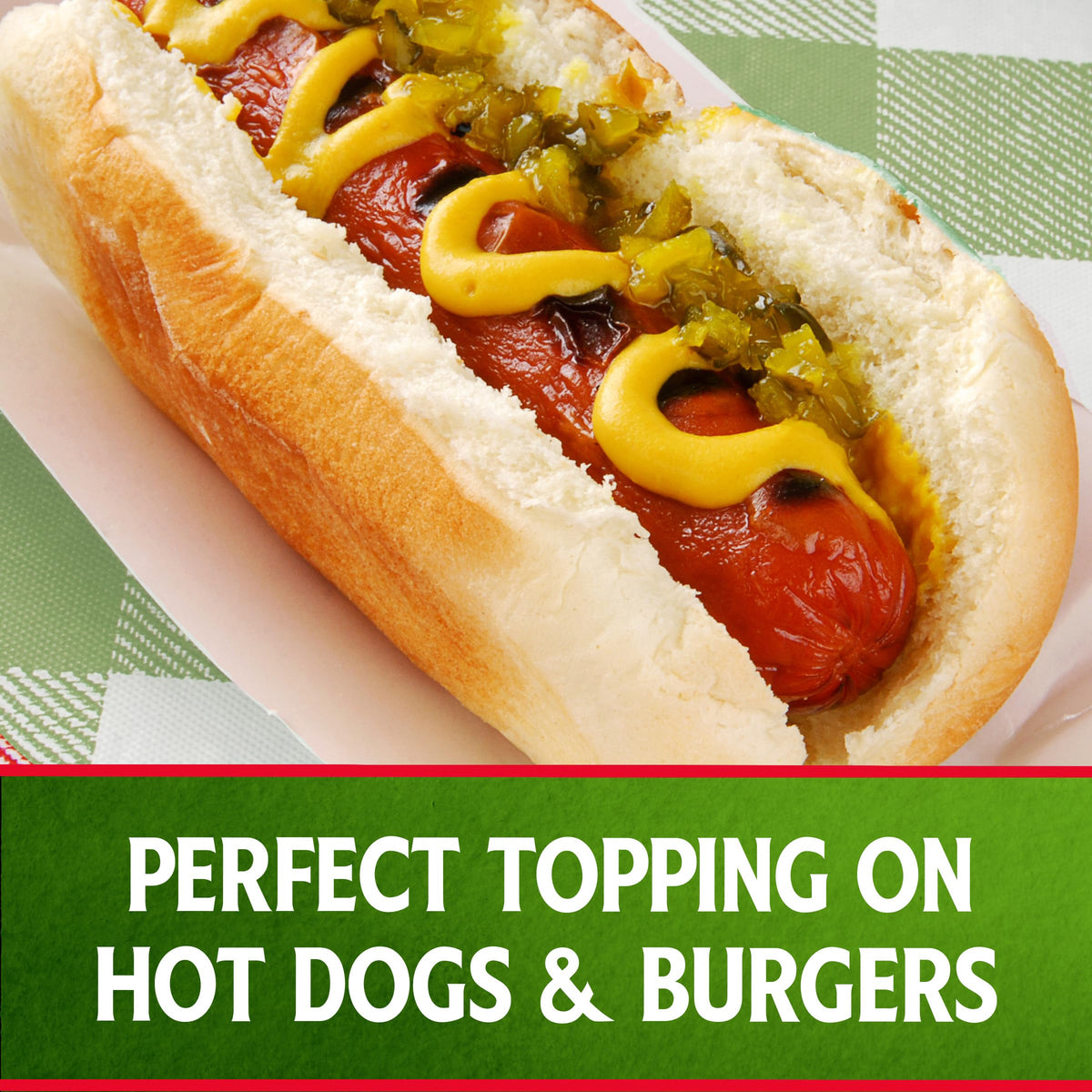 Open packet showing glossy relish texture, hint of sweetness and tang.