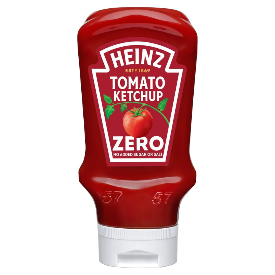 heinz tomato ketchup no added sugar and salt bottle, vibrant sauce for everyday meals