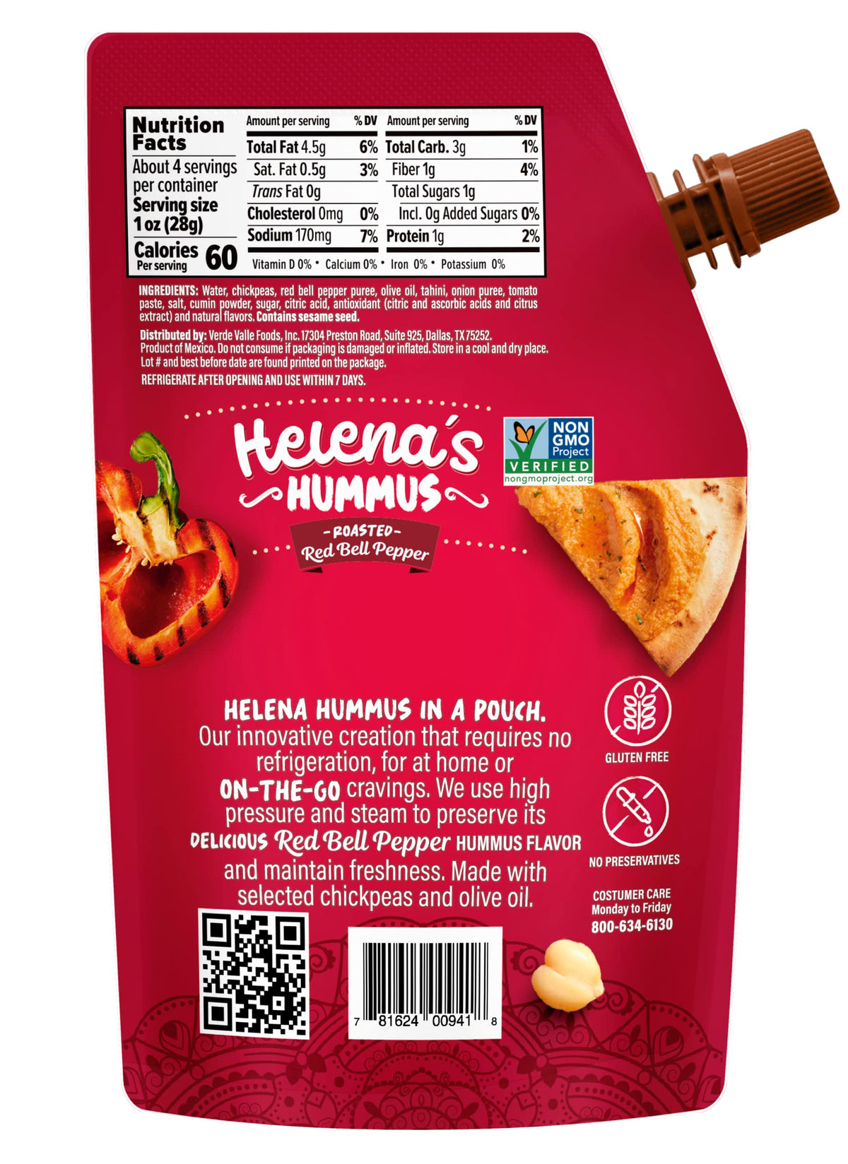Helena Hummus dipping idea with fresh vegetables for quick, healthy snacking.