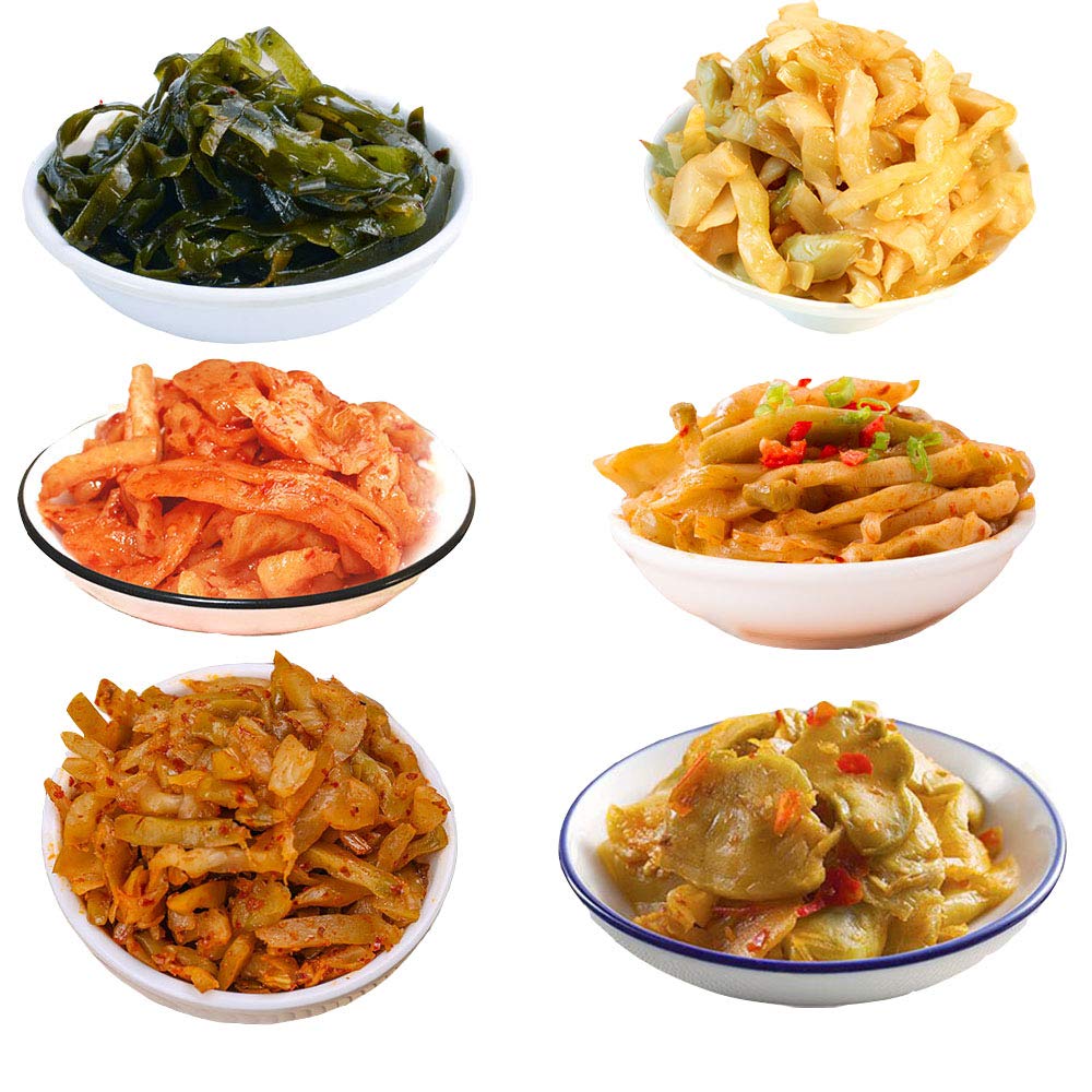 HELENOU666 Pickled Vegetables Assortment packaging shows variety and convenience