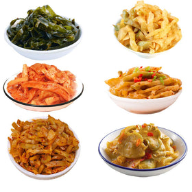HELENOU666 Pickled Vegetables Assortment packaging shows variety and convenience