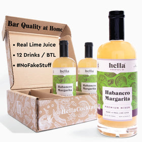 Hella Cocktail Co. Habanero Margarita Mixer bottle ready for spicy cocktails