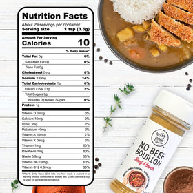 Hella Phat Vegan No Beef Bouillon dual shaker top for precise, mess-free dosing.