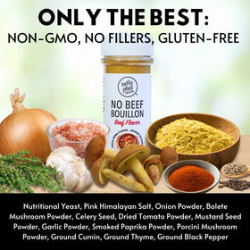 Hella Phat Vegan No Beef Bouillon vitamins B6 and B12 boost flavor with nutrients.